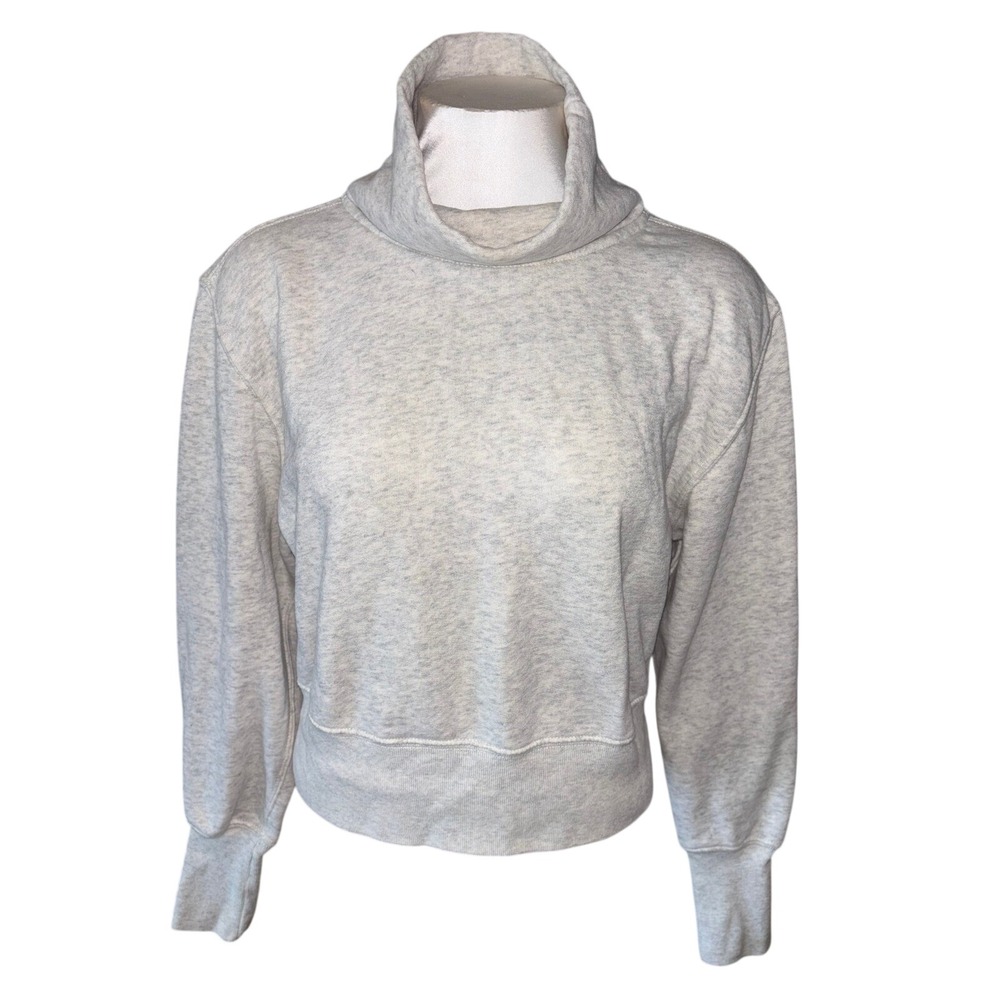 Abercrombie & Fitch Soft A&F Collection Gray Funnel Neck Sweatshirt XS